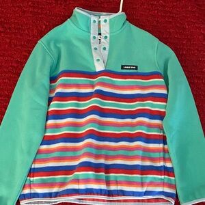 Lands' End Multicolor Striped Kids Sweatshirt